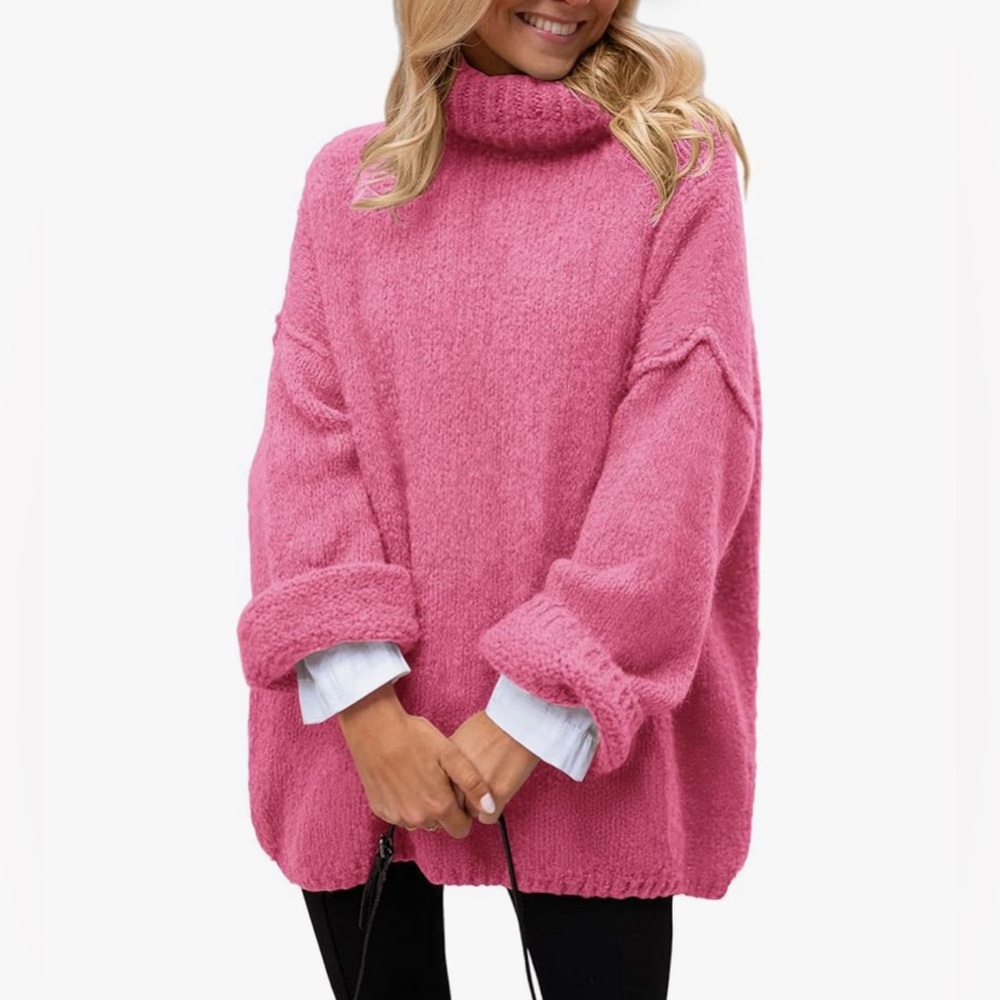 PRETTYGARDEN Women's Knit Sweater Long Sleeve Turtleneck